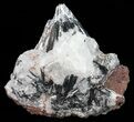 Metallic, Pyrolusite Cystals On Quartz - Morocco #56962-3